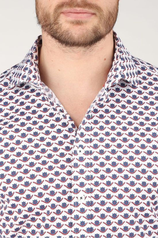 Haze & Finn Hemd Mc15-0100-13 White/Ass. Geometric