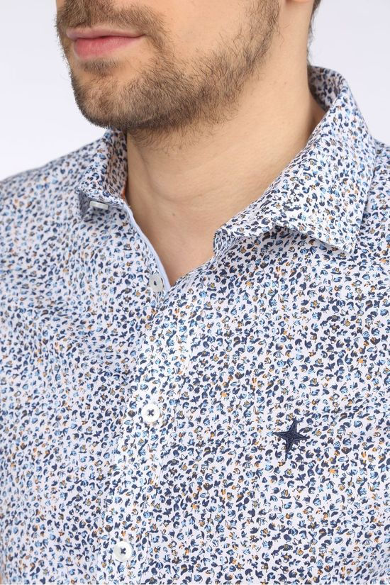 Haze & Finn Hemd Mc15-0101-45 White/Ass. Geometric