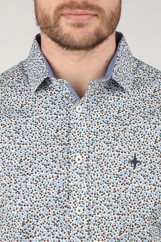 Haze & Finn Hemd Mc15-0110-31 White/Ass. Geometric
