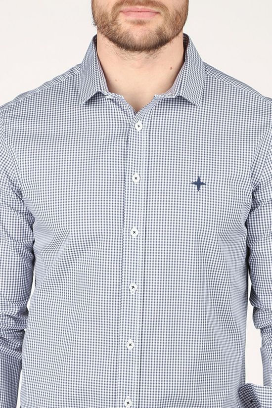 Haze & Finn Hemd Mc15-0120-3 white/light grey
