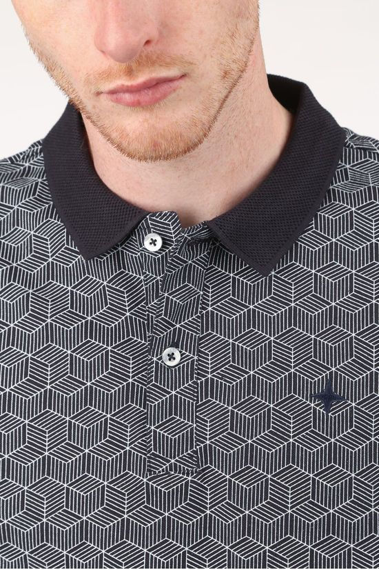 Haze & Finn Polo Mc15-0310 Dark Blue/Ass. Geometric