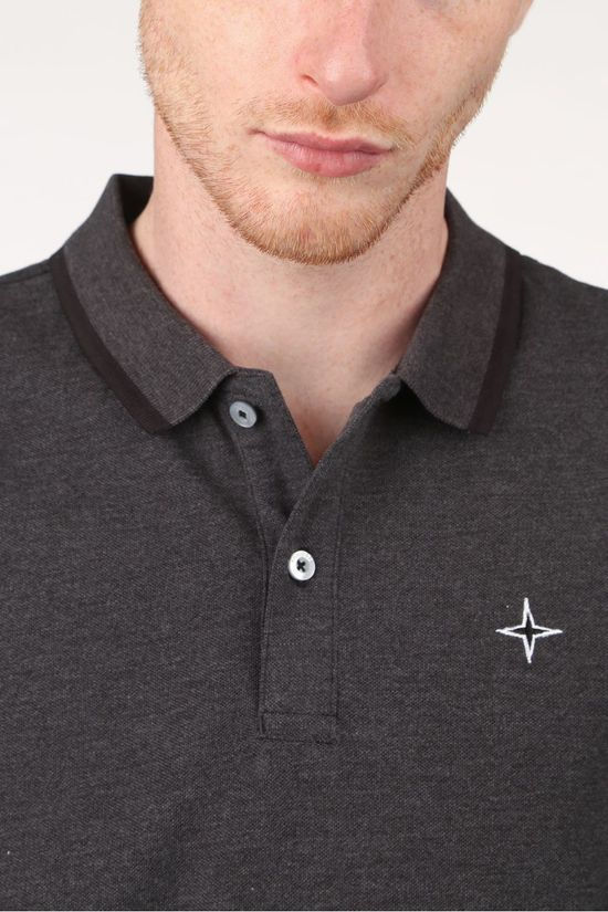 Haze & Finn Polo Mc15-0320 Dark Grey Marle