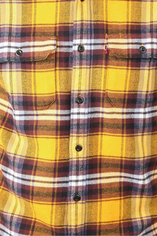 Levi's Chemise Jackson Worker Dark Yellow/Bordeaux / Maroon