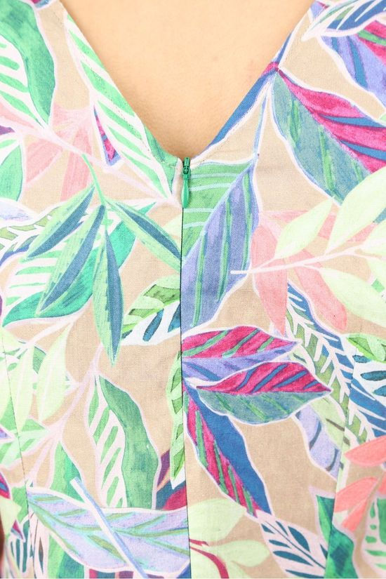 Terre Bleue Robe Lieza Lime Green/Fuchsia