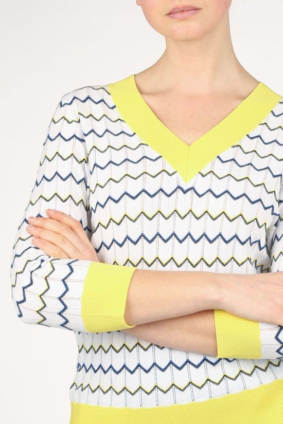 Terre Bleue Pull Axelle off white/yellow