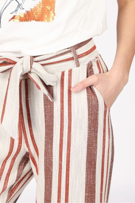 Terre Bleue Pantalon Denice Ecru/Brown