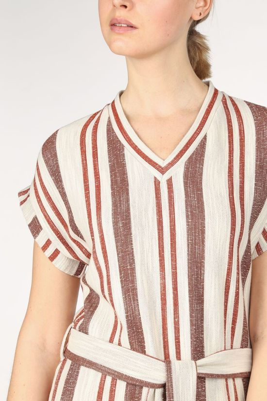 Terre Bleue Robe Diana Ecru/Brown