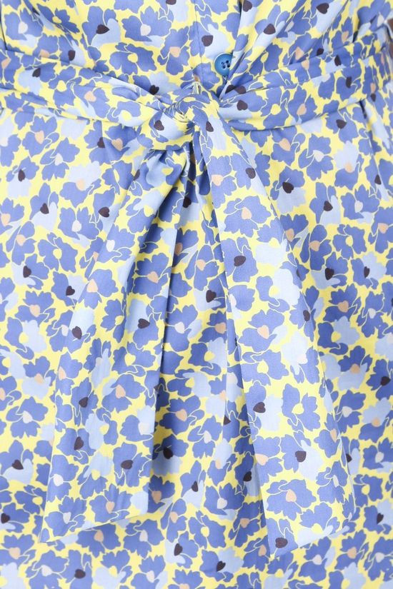 Terre Bleue Jurk Lorena blue/yellow