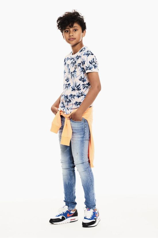 Garcia T-Shirt C13407 Light Grey Marle/Ass. Flower
