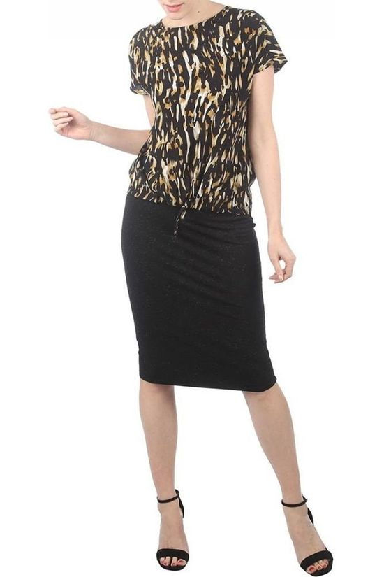 CKS Dames Blouse  Katelyn Black/Dark Yellow