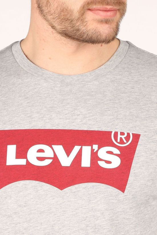 Levi's T-Shirt Graphic Set-In Neck Light Grey Marle