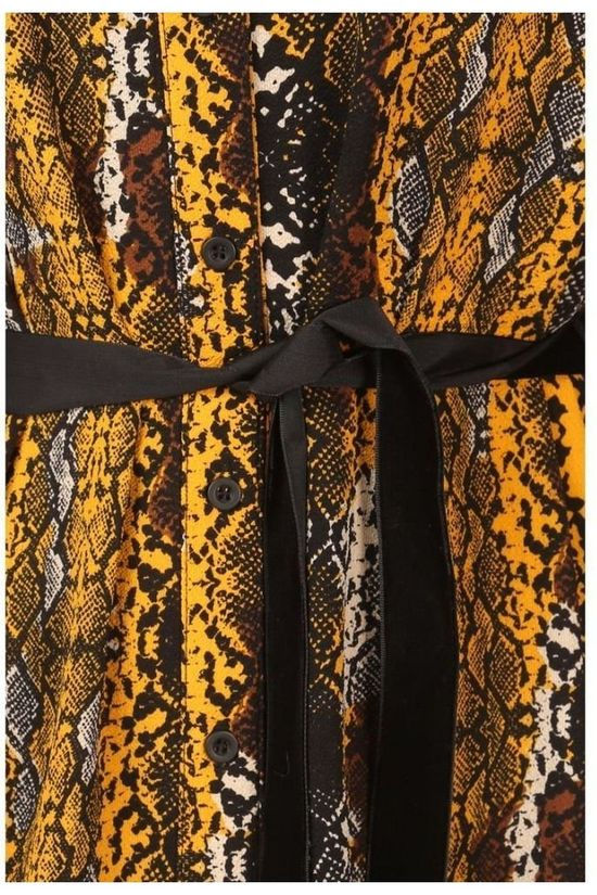 Vila Joy Robe Gange-L-52-A Dark Yellow/Black