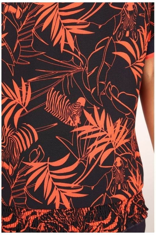 Vila Joy Blouse Denver-L-21-E Navy Blue/Light Red