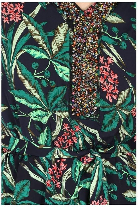 Vila Joy Robe Florida-L-50-A Navy Blue/Mid Green