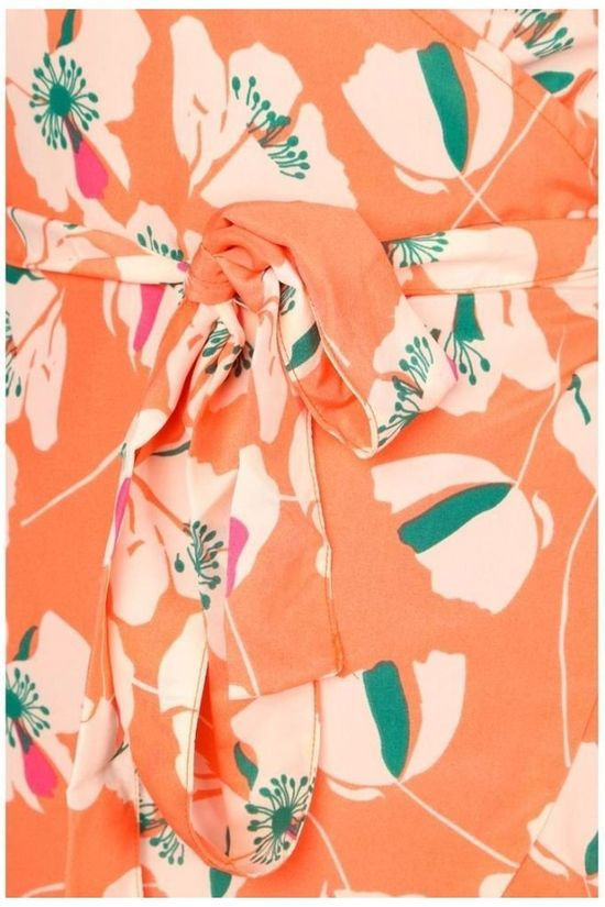 Vila Joy Jurk Napels-L-51-A Light Red/Ass. Flower
