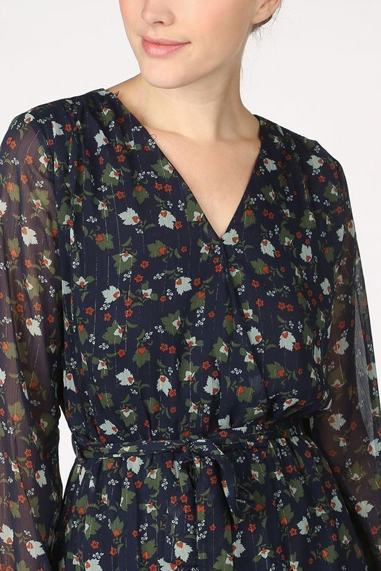 Vila Joy Robe Dates-L-52-A Navy Blue