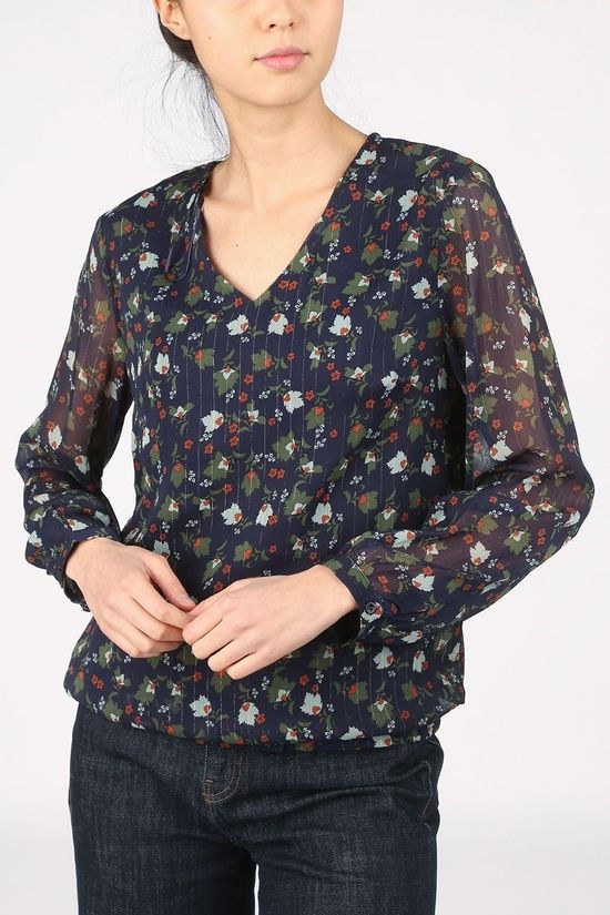 Vila Joy Blouse Dates-L-22-C Navy Blue