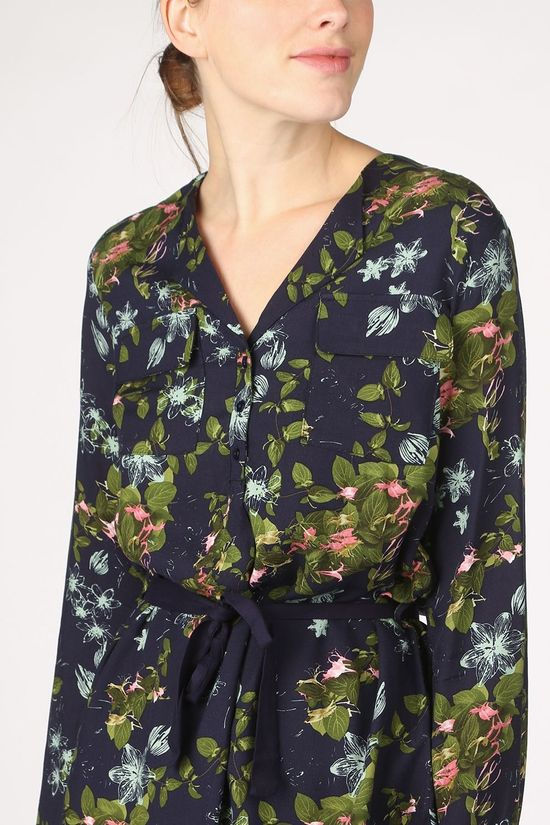 Vila Joy Robe Chickpeas-L-52-A Navy Blue