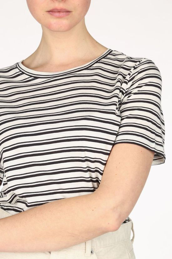 Inwear T-Shirt Alma Ecru/Navy Blue