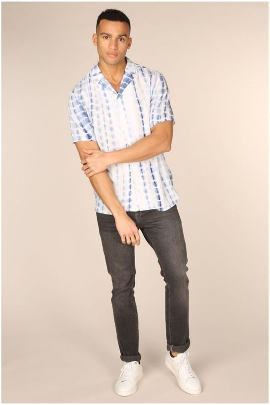 RVLT Chemise Rvltlassen White/Blue (Jeans)