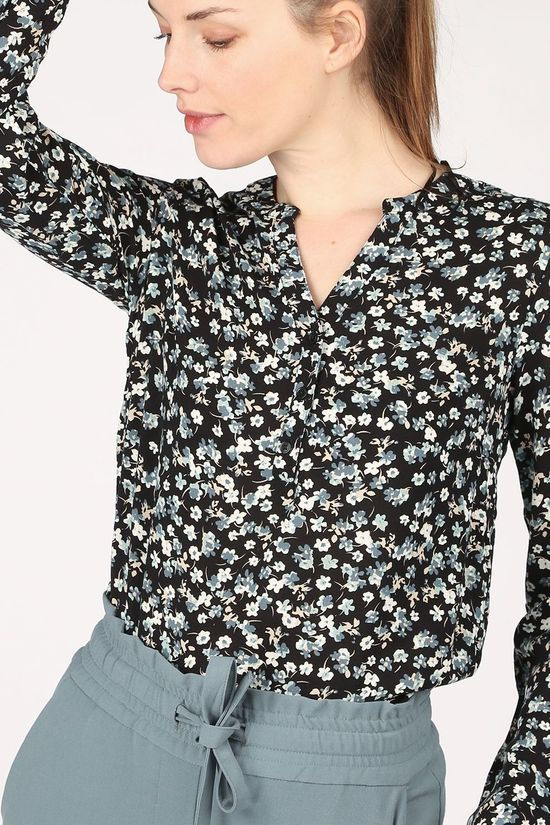 B.Young Blouse Byidra V Neck Black/Ass. Flower