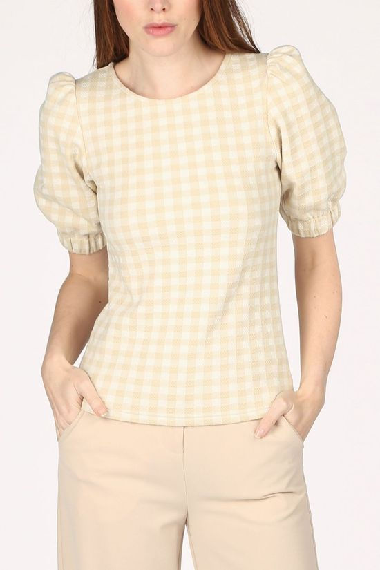 B.Young Blouse Bysilano Ecru/Sand Brown