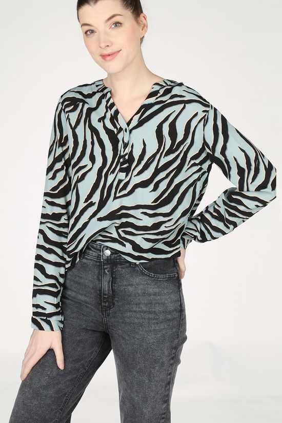 B.Young Blouse Byilka V Neck Light Blue/Black