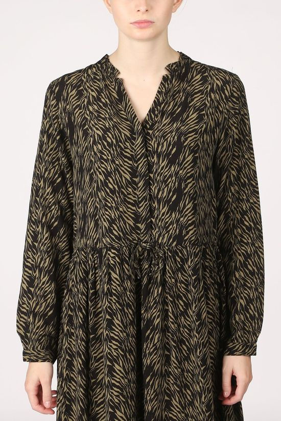 Moss Copenhagen Robe Calie Mid Khaki/Black