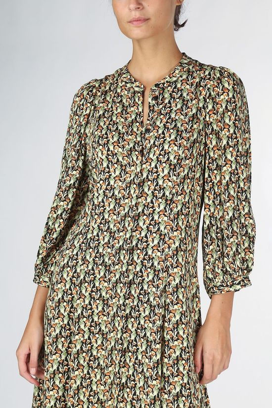 Moss Copenhagen Robe Karola Black/Ass. Flower