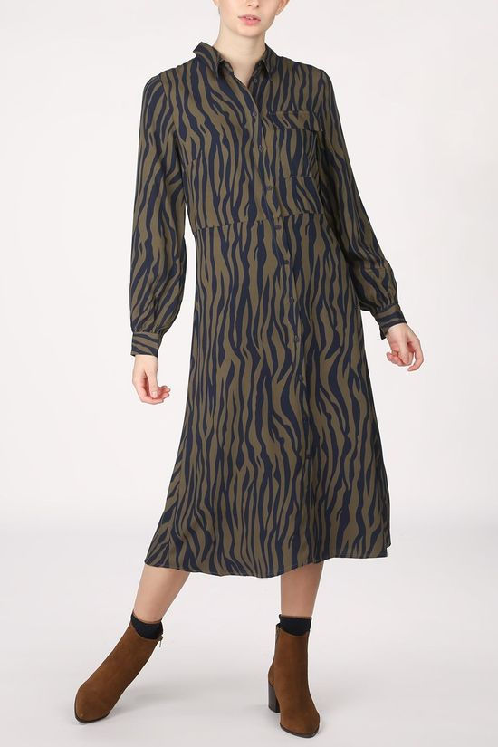 Moss Copenhagen Robe Jaine Mid Blue/Black