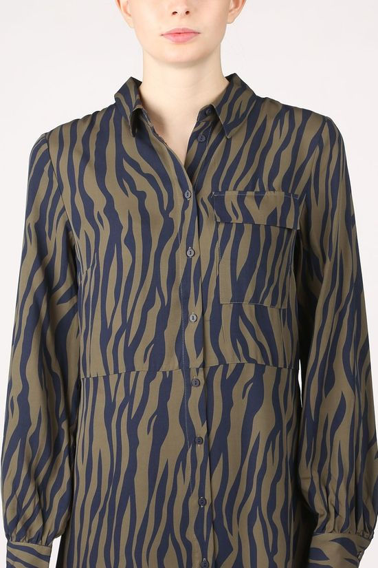 Moss Copenhagen Robe Jaine Mid Blue/Black