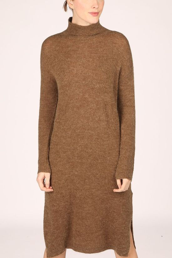 Moss Copenhagen Jurk Calma Alpaca brown
