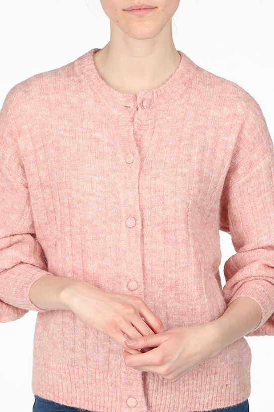 Moss Copenhagen Cardigan Deanna Alpaca Rib light pink