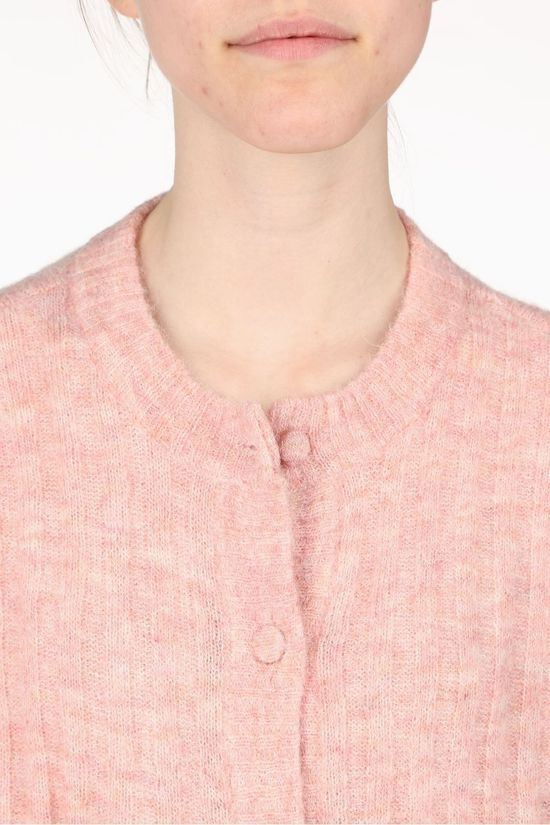Moss Copenhagen Cardigan Deanna Alpaca Rib light pink