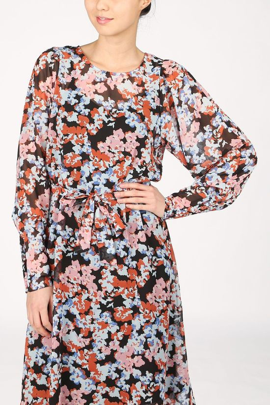 Moss Copenhagen Robe Ammalie Black/Light Blue