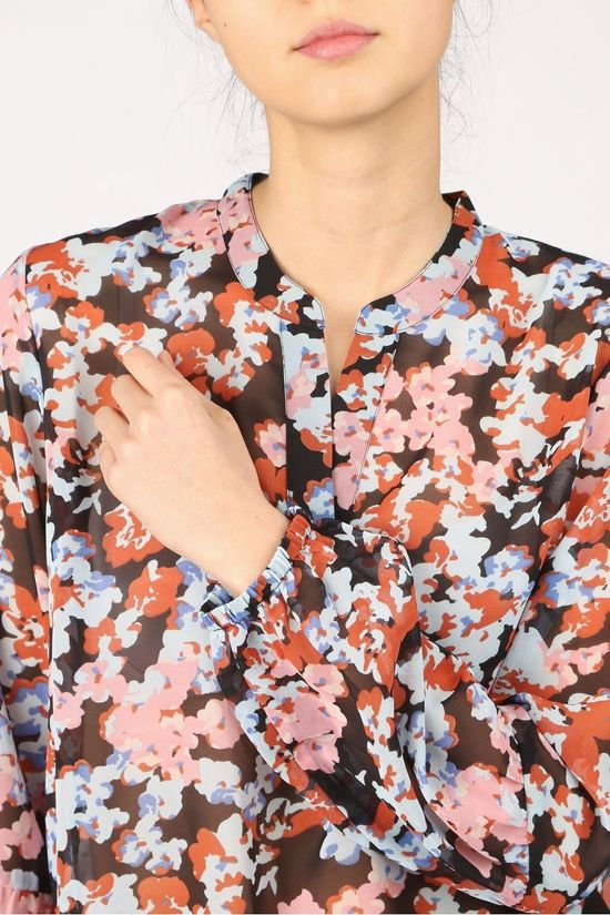 Moss Copenhagen Blouse Ammalie Black/Light Blue