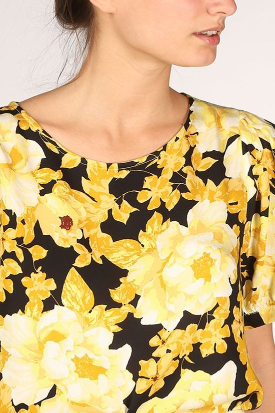 Soft Rebels Blouse SbRosanna 2/4 Printed Black/Ass. Flower