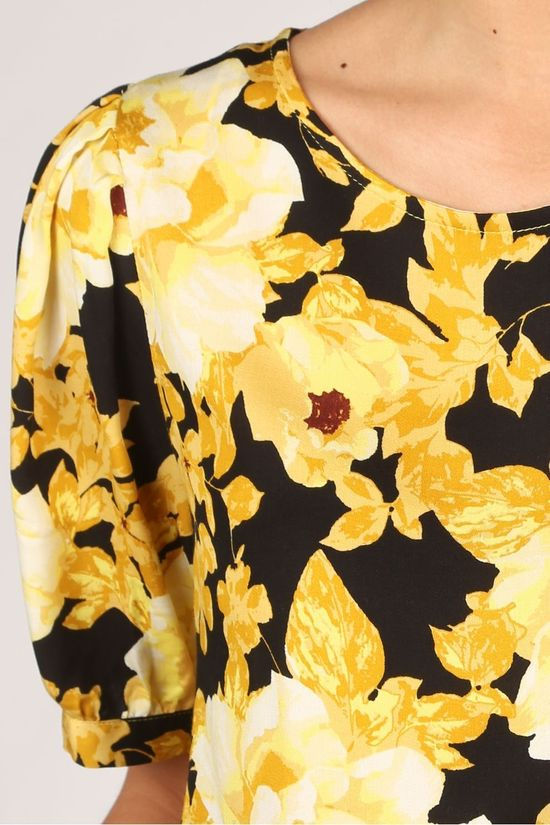 Soft Rebels Blouse SbRosanna 2/4 Printed Black/Ass. Flower