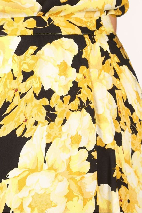 Soft Rebels Rok SbRosanna Midi Black/Ass. Flower