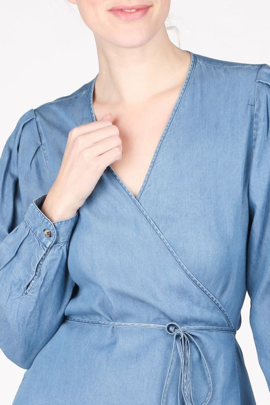 Soft Rebels Robe SbSasha Ls Wrap Mid Blue (Jeans)