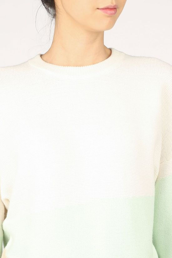 Soft Rebels Trui SbEsther Ls O-Neck off white/light green