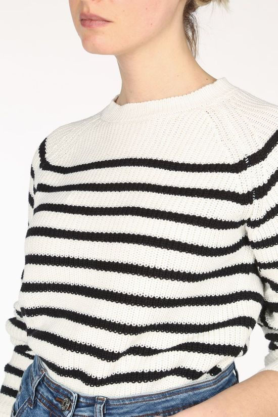 Soft Rebels Trui SbTammy Ls Oneck White/Black