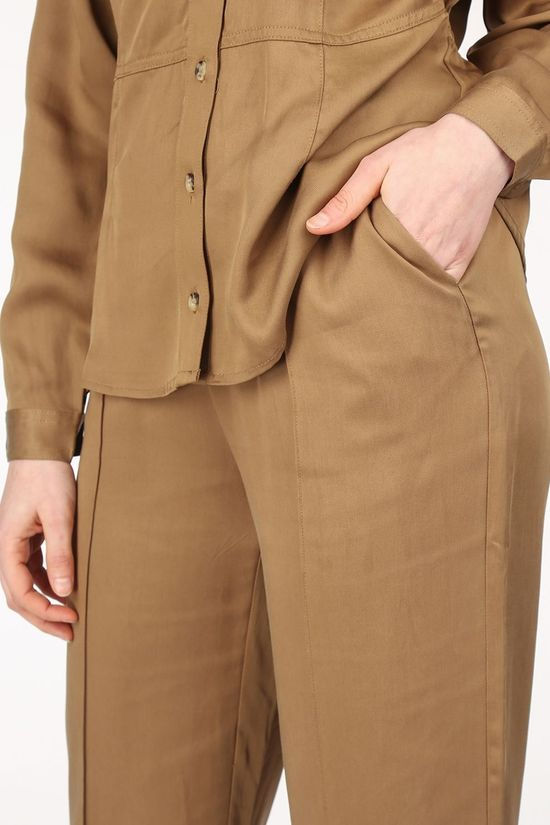 Soft Rebels Broek SbMonica Wide Camel Brown