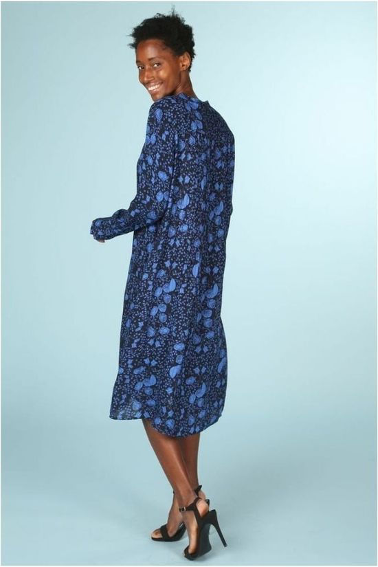 Numph Robe Lizzeth Dark Blue/Ass. Flower