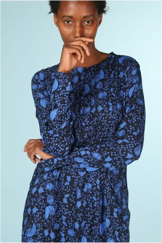 Numph Robe Lizzeth Dark Blue/Ass. Flower