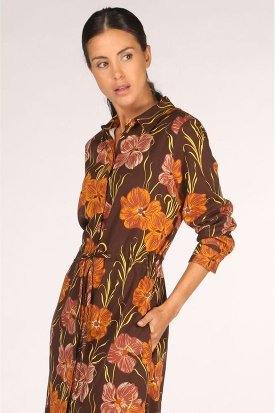 Numph Robe Nu Mariam Dark Brown/Ass. Flower