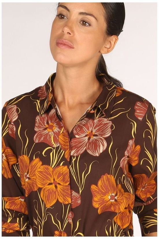 Numph Robe Nu Mariam Dark Brown/Ass. Flower