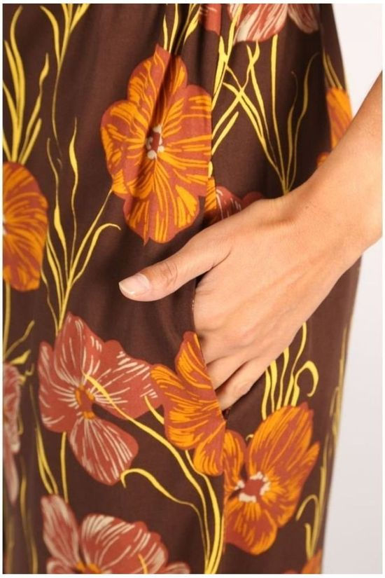 Numph Robe Nu Mariam Dark Brown/Ass. Flower