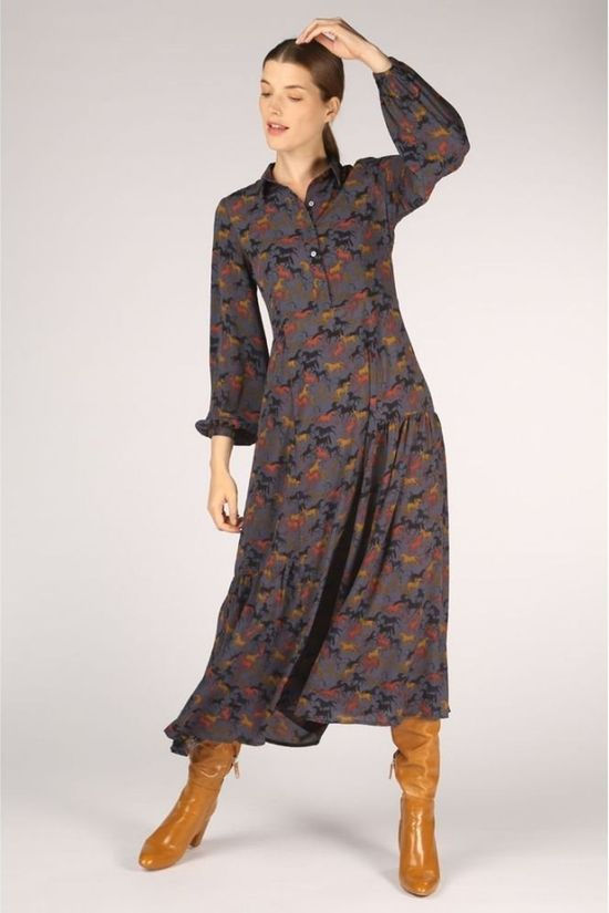 Numph Robe Nu Mareike Iria Mid Blue/Ass. Geometric