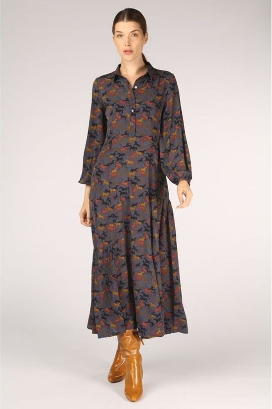 Numph Robe Nu Mareike Iria Mid Blue/Ass. Geometric